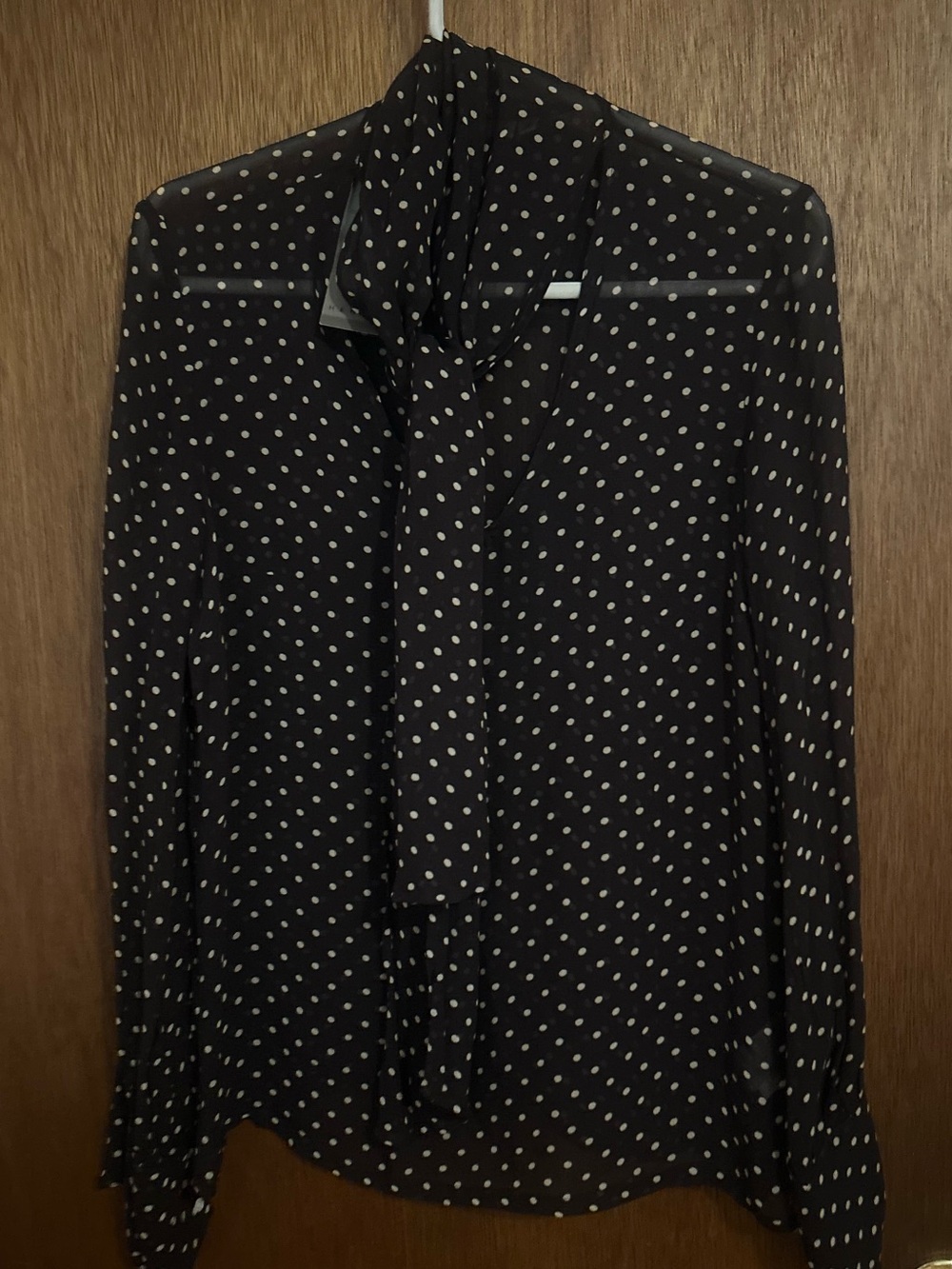 NWT Vintage H & M Polka Dot Brown Blouse
